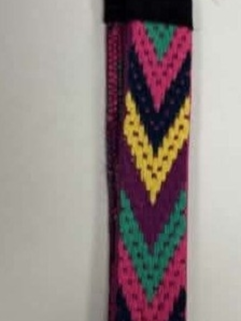 Nena & Co. Multicolor Chevron Beaded Hair Wrap - Pink, Green, Yellow, Navy